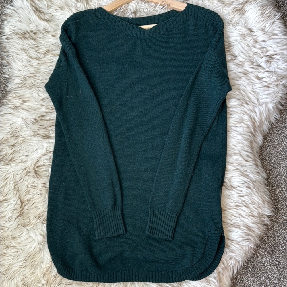 Women's Long Green Sweater